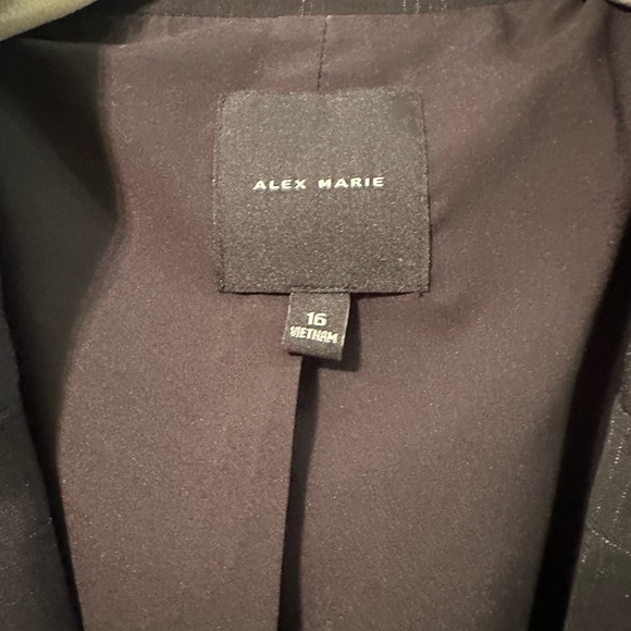 Alex Marie Elegant Black Blazer with Tie - Picture 3 of 8